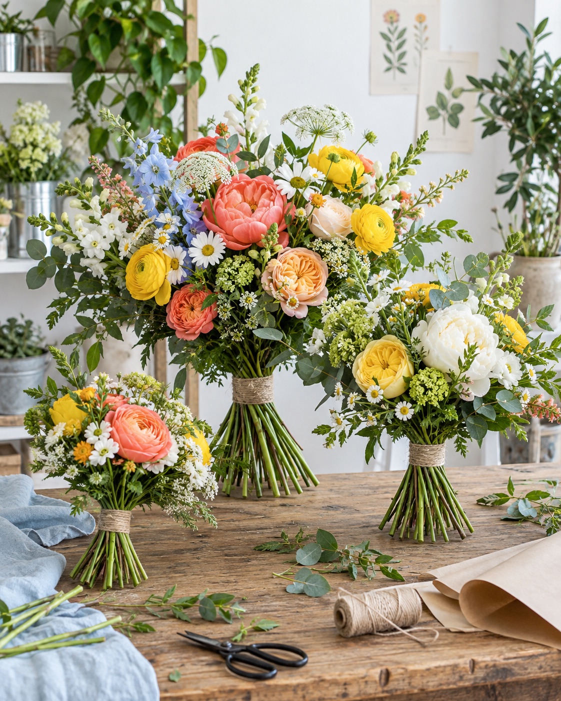 First Light seasonal hand-tied bouquet